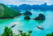 Scenic view of the islands in Halong Bay, one of the best things to do in Vietnam