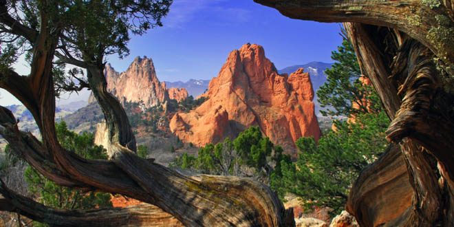Garden of the Gods Park, the view from the best restaurants in Colorado Springs.