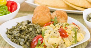 Ackee and Saltfish, a traditional Jamaican dish made of salt cod and ackee fruit.