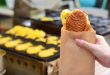 Fish-shaped biscuit called taiyaki, one of the most delicious Korean street foods.