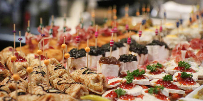 Assortment of Spanish tapas or pintxos, one of the best ways to discover the Basque Country.