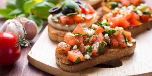 Italian tomato bruschetta, one of the most delicious foods in Florence